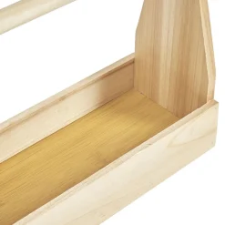 Panier en bois beige 22x9xH18,5 cm