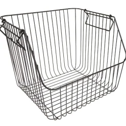 Panier filaire superposable métal noir