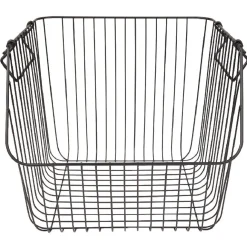 Panier filaire superposable métal noir