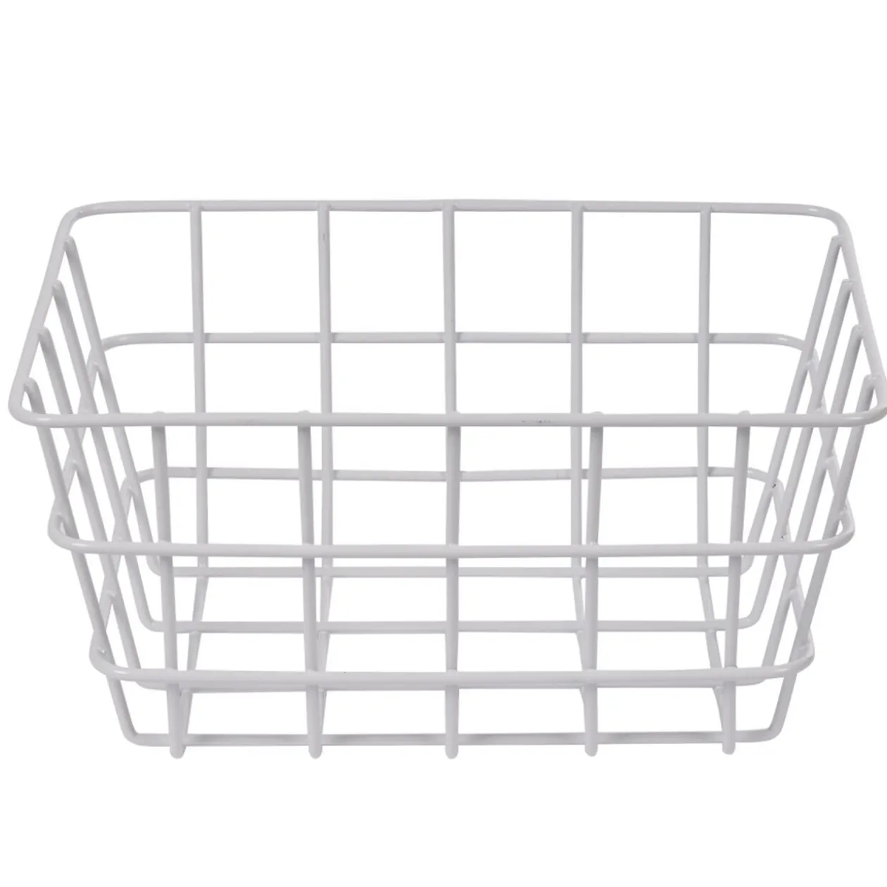 Panier métal filaire blanc