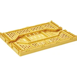 Panier pliant plastique jaune 15L