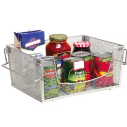 Panier superposable gris argenté