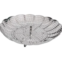 Panier vapeur réglable métal gris Ø28,5xH9,5cm