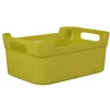 Panière à anses empilable en plastique