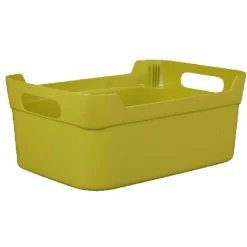 Panière à anses empilable en plastique