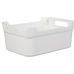 Panière à anses empilable en plastique