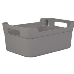 Panière à anses empilable en plastique
