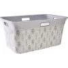 Panière à linge blanc et gris 40L