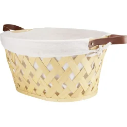 Panière à linge bois marron