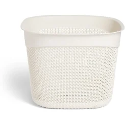 Panière à linge carrée 36L 41,5xH32x41,5cm plastique blanc