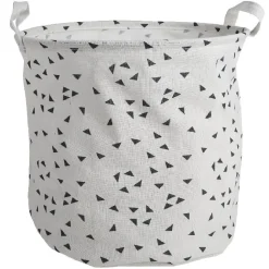 Panière à linge coton motif triangle x3