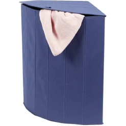 Panière à linge d'angle bleu 50 L