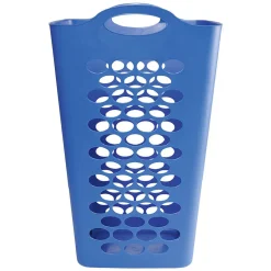 Panière à linge flexible 70 L bleue