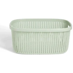 Panière à linge 32L 52x23x37,2cm plastique vert