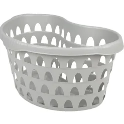 Panière à linge ovale gris