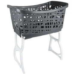 Panière à linge sur pieds et roulettes