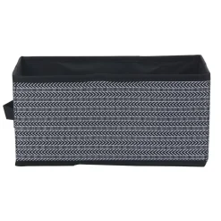 Panière à motif chevron noir et blanc collection Urban 1 Box Cube