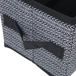 Panière à motif chevron noir et blanc collection Urban 1 Box Cube