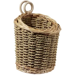 Panière à suspendre osier marron