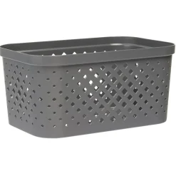 Panière bac de rangement ajouré gris 4,5 L