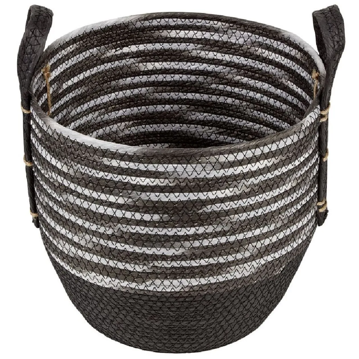 Panière bicolore avec anse petit et grand modèle x2