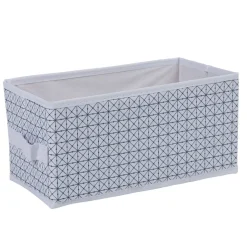 Panière blanche motif géométrique noir collection Urban 2 Box Cube