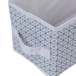 Panière blanche motif géométrique noir collection Urban 2 Box Cube