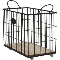 Panière bois/métal taille M