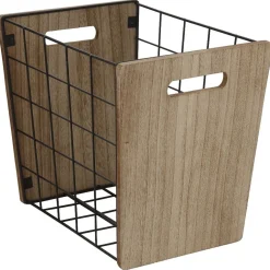 Panière bois/métal taille M