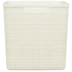 Panière Box Cube effet jute 17L 27x27x27cm beige