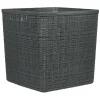 Panière Box Cube effet jute 17L 27x27x27cm gris