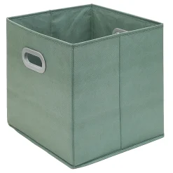 Panière Box Cube en carton revêtement tissu x2