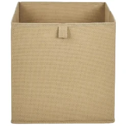 Panière Box Cube unie beige 31x29x31cm