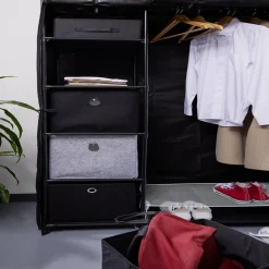 Panière Box Cube 31x29x31cm feutrine noir