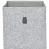 Panière Box Cube 31x29x31cm feutrine gris