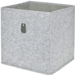 Panière Box Cube 31x29x31cm feutrine gris