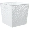 Panière Box Cube 30x30x30cm métal perforé - 3 coloris