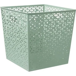 Panière Box Cube 30x30x30cm métal perforé - 3 coloris