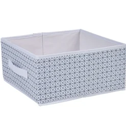 Panière carrée blanche motif géométrique collection Urban 2 Box Cube