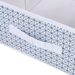 Panière carrée blanche motif géométrique collection Urban 2 Box Cube