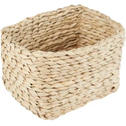 Panière carrée imitation osier naturel