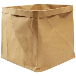 Panière carrée kraft Box Cube marron 30x30x30cm 27L