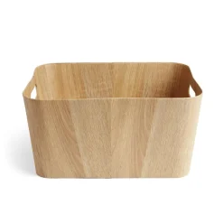 Panière carton et papier imitation bois 40x30xH20cm