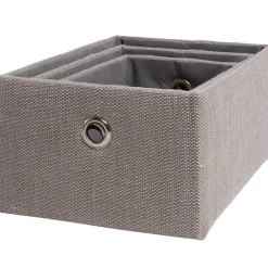 Panière déco encastrable grise X3