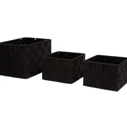 Panière déco noire X3