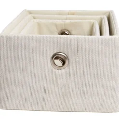 Panière déco pliable blanche X3