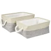Panière de rangement beige et grise x 2