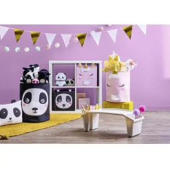 Panière de rangement blanc motif animal