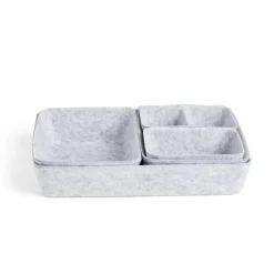 Panière de rangement en feutrine lot de 5 tailles