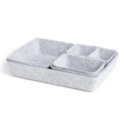 Panière de rangement en feutrine lot de 5 tailles
